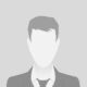 Person gray photo placeholder man in a costume on gray background